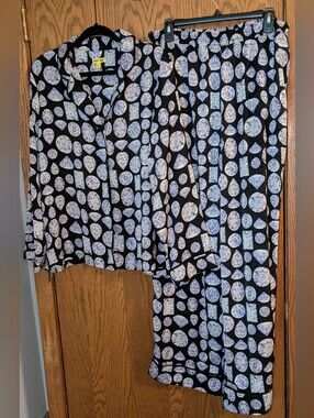 Diamond Print Adult Pajama Set